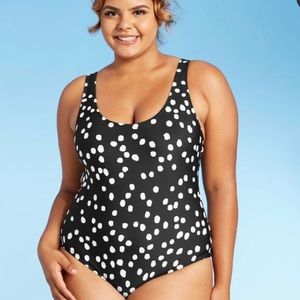 Over the Shoulder Dot One Piece Swimsuit, Kona Sol